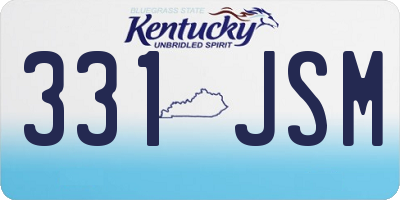 KY license plate 331JSM