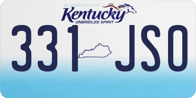 KY license plate 331JSO