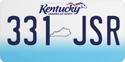 KY license plate 331JSR