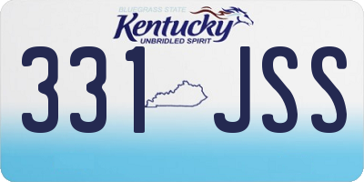 KY license plate 331JSS