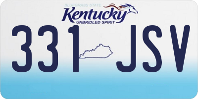 KY license plate 331JSV
