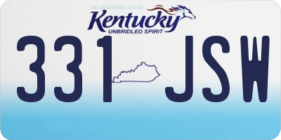 KY license plate 331JSW