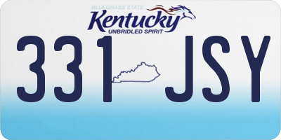 KY license plate 331JSY