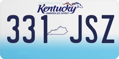 KY license plate 331JSZ