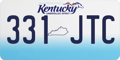 KY license plate 331JTC