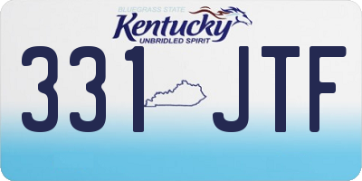 KY license plate 331JTF