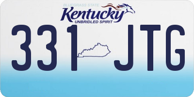 KY license plate 331JTG