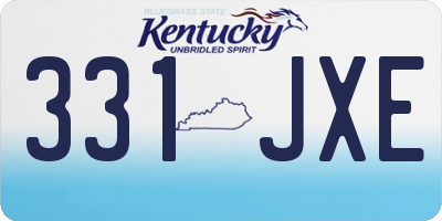 KY license plate 331JXE