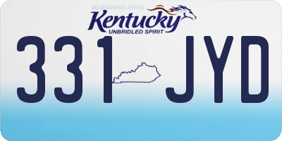 KY license plate 331JYD