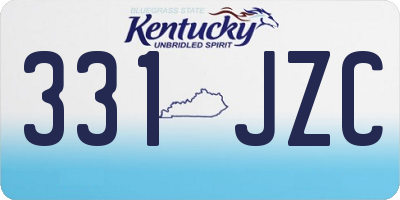 KY license plate 331JZC