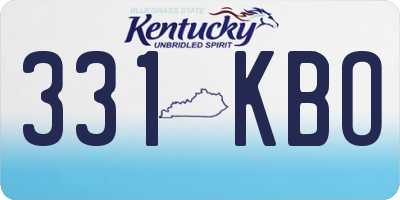 KY license plate 331KBO
