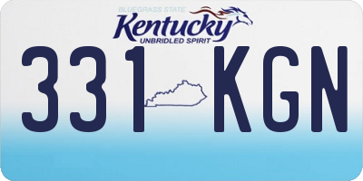 KY license plate 331KGN