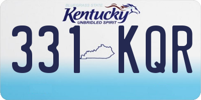 KY license plate 331KQR