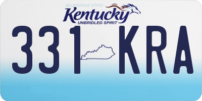 KY license plate 331KRA