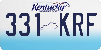 KY license plate 331KRF