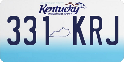 KY license plate 331KRJ