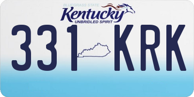 KY license plate 331KRK
