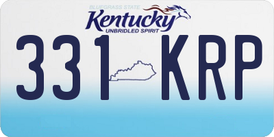 KY license plate 331KRP