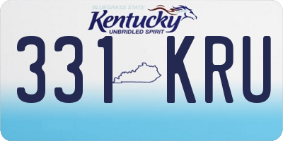 KY license plate 331KRU