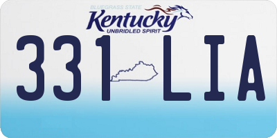 KY license plate 331LIA