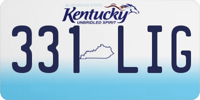 KY license plate 331LIG