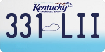 KY license plate 331LII