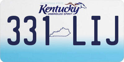 KY license plate 331LIJ