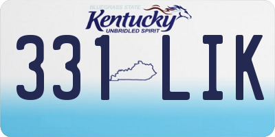 KY license plate 331LIK