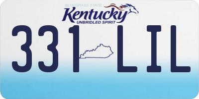 KY license plate 331LIL