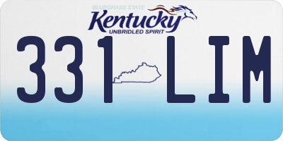 KY license plate 331LIM