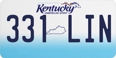 KY license plate 331LIN