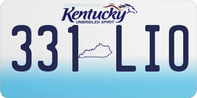 KY license plate 331LIO
