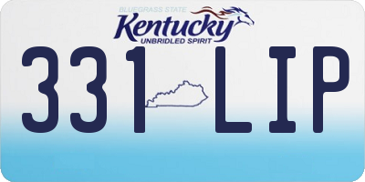 KY license plate 331LIP
