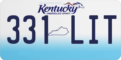 KY license plate 331LIT