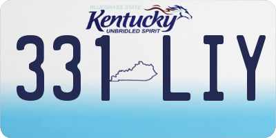 KY license plate 331LIY