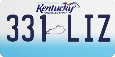 KY license plate 331LIZ