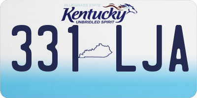 KY license plate 331LJA