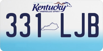 KY license plate 331LJB