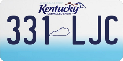KY license plate 331LJC