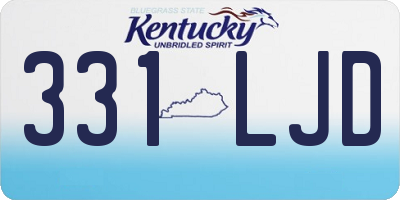 KY license plate 331LJD