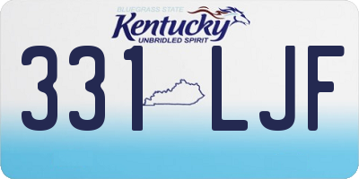 KY license plate 331LJF