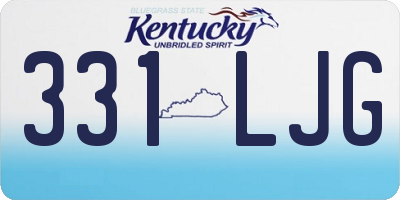 KY license plate 331LJG