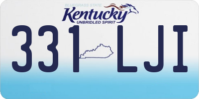 KY license plate 331LJI