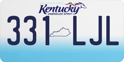 KY license plate 331LJL