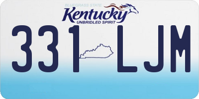 KY license plate 331LJM