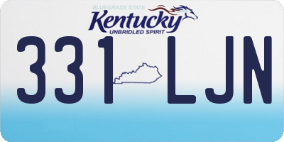 KY license plate 331LJN