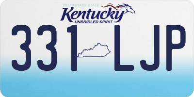 KY license plate 331LJP