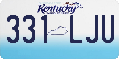 KY license plate 331LJU