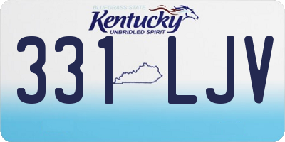 KY license plate 331LJV