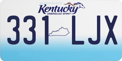 KY license plate 331LJX